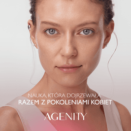 Kreacja AGENITY z hasłem „Nauka, która dojrzewała razem z pokoleniami kobiet"