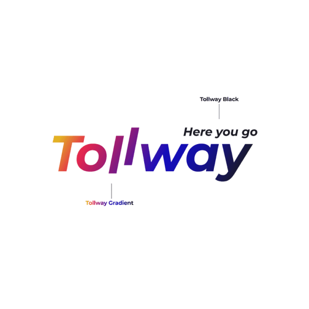 Logo marki Tollway „Here you go”