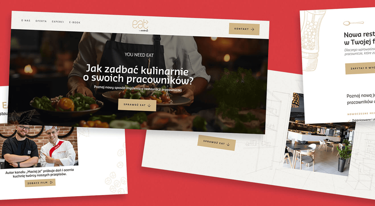 Makiety strony internetowej EAT by Sodexo