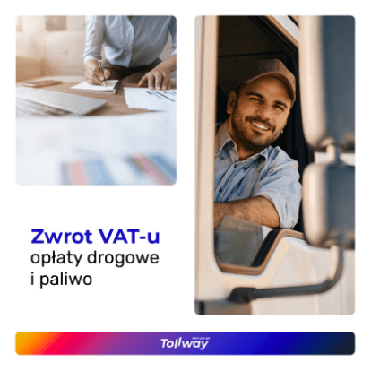Kierowca w kabinie ciężarówki — kreacja Tollway