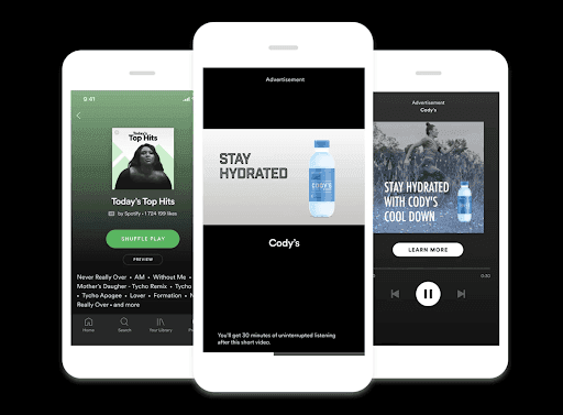 Reklamy na Spotify - przykłady