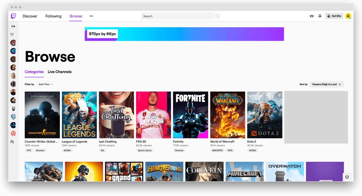 Twitch Ads super leaderboard