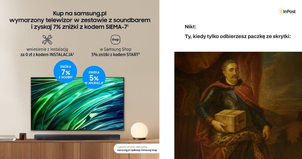 Jak zaplanować budżet marketingowy. Przykład reklamy aktywacyjnej (Samsung), a reklamy brand buildingowej (inpost)